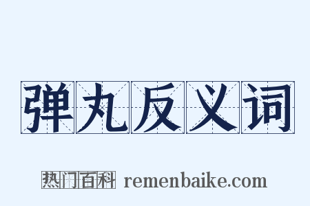 弹丸反义词是什么意思的图片